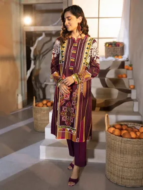 2 Piece Winter Cotton Suit-Printed (Unstitched)