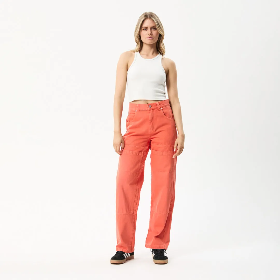 AFENDS Womens Moss - Denim Carpenter Jeans - Faded Orange