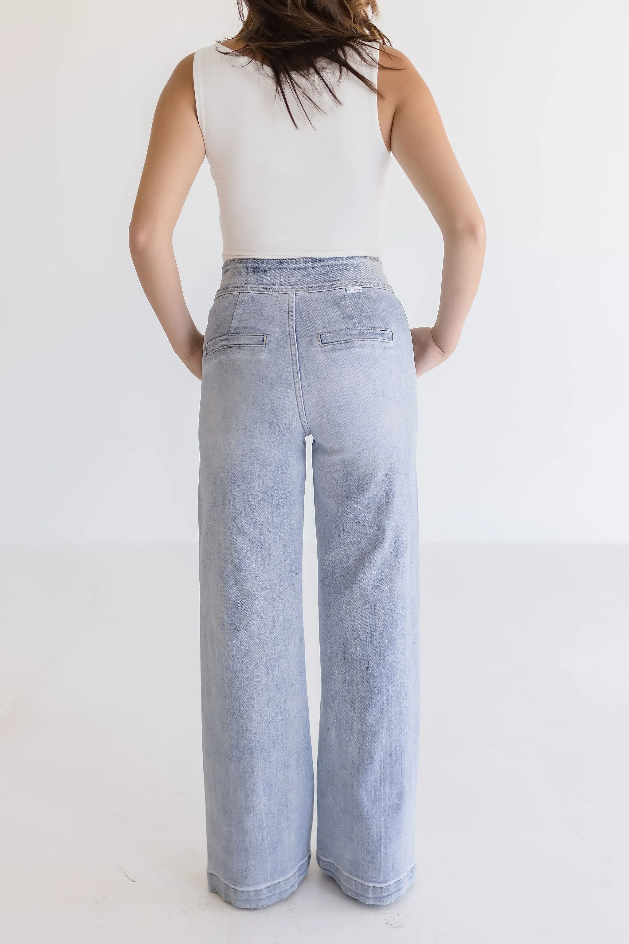 Allison High Rise Wide Leg Jeans Light Wash