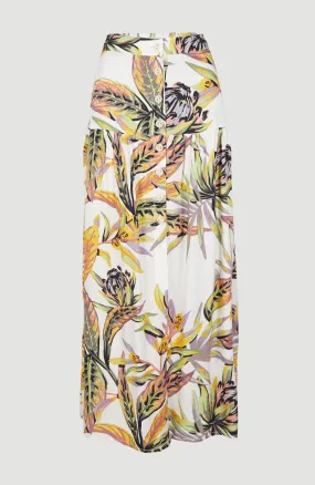 Alofa Maxi Skirt | White Tropical Flower