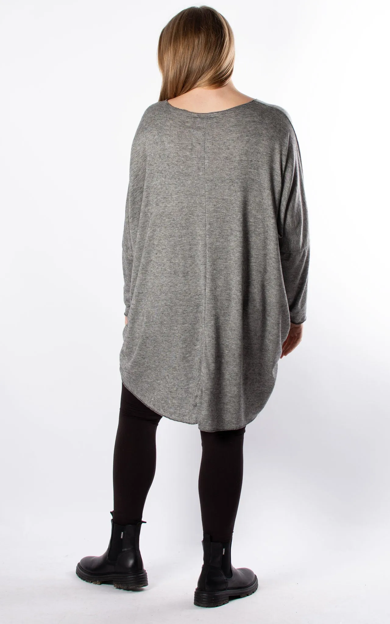 Amy Soft Knit Top | Dark Grey