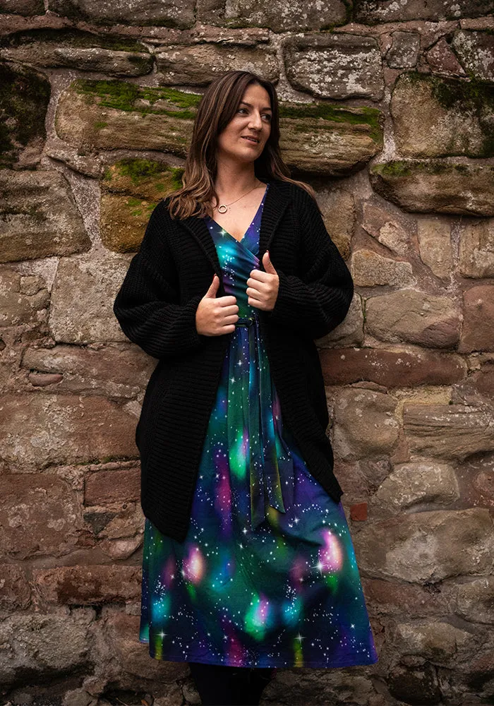 Astoria Galaxy Print Cotton Midi Dress