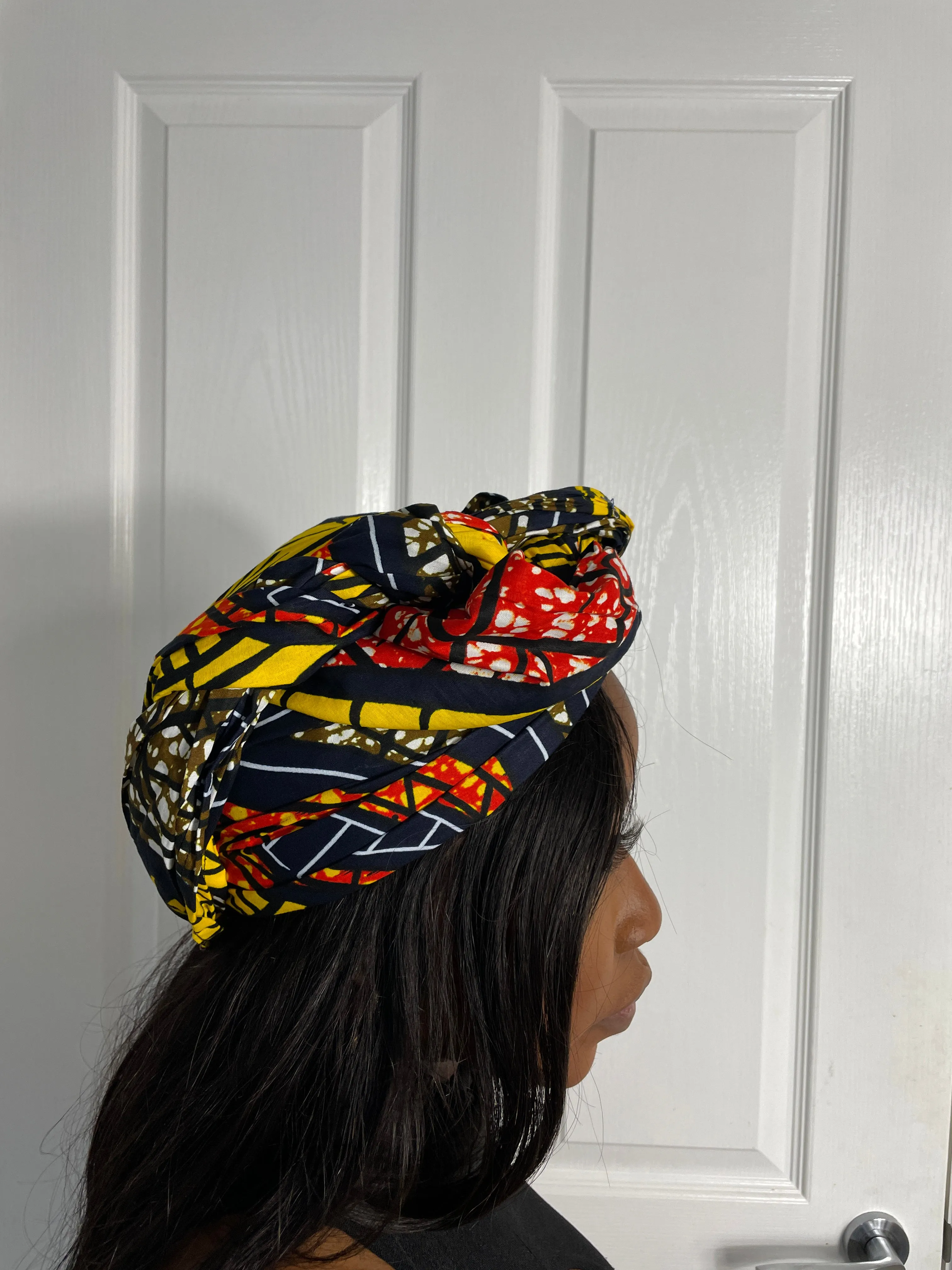 Ayah Yellow and Orange Ankara Headwrap/Scarf