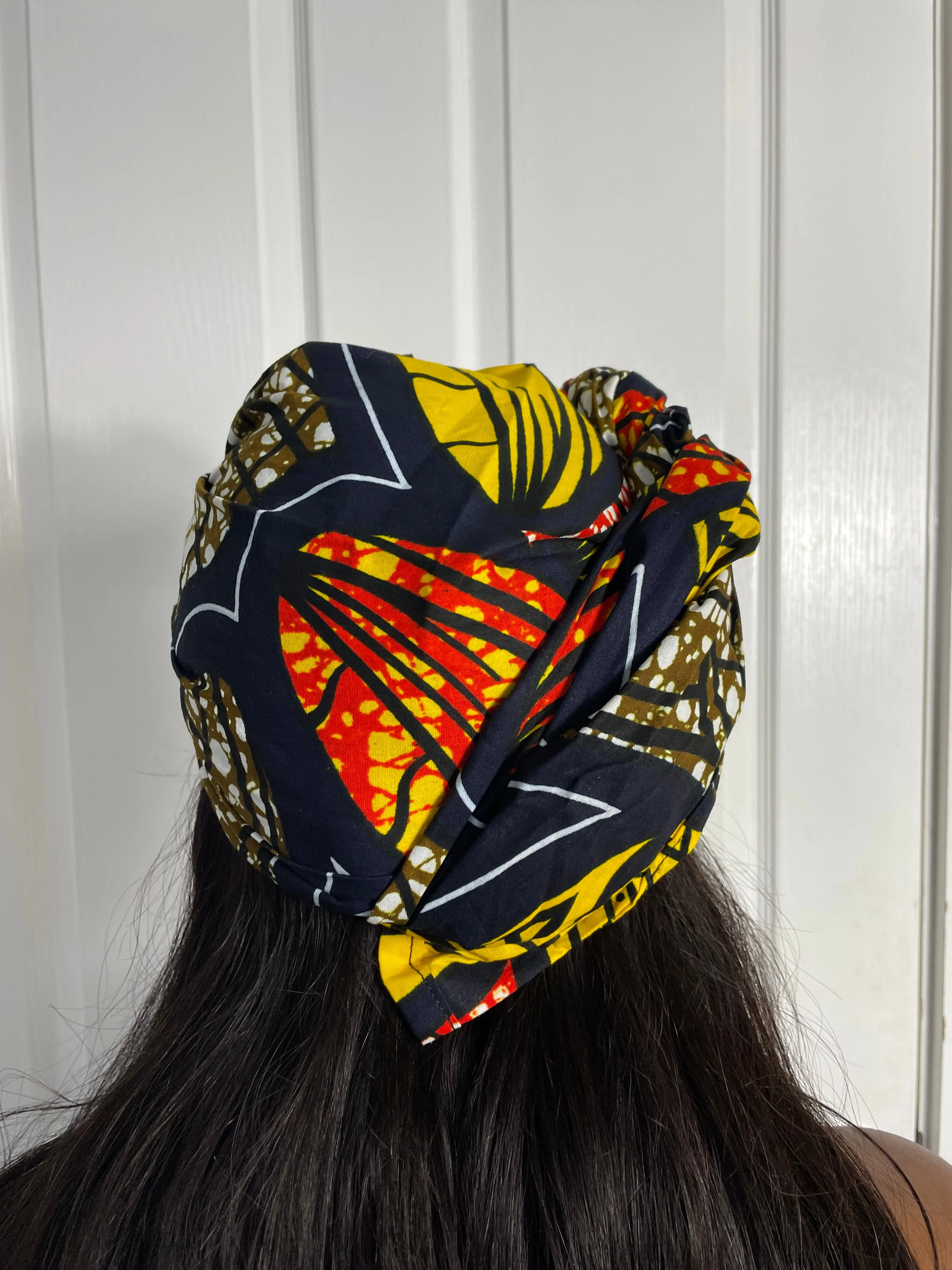 Ayah Yellow and Orange Ankara Headwrap/Scarf