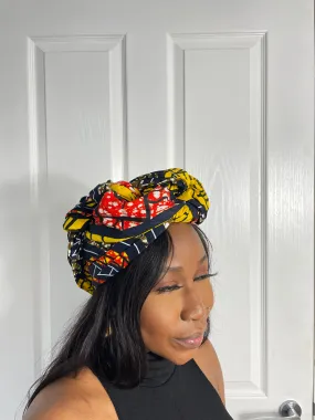 Ayah Yellow and Orange Ankara Headwrap/Scarf