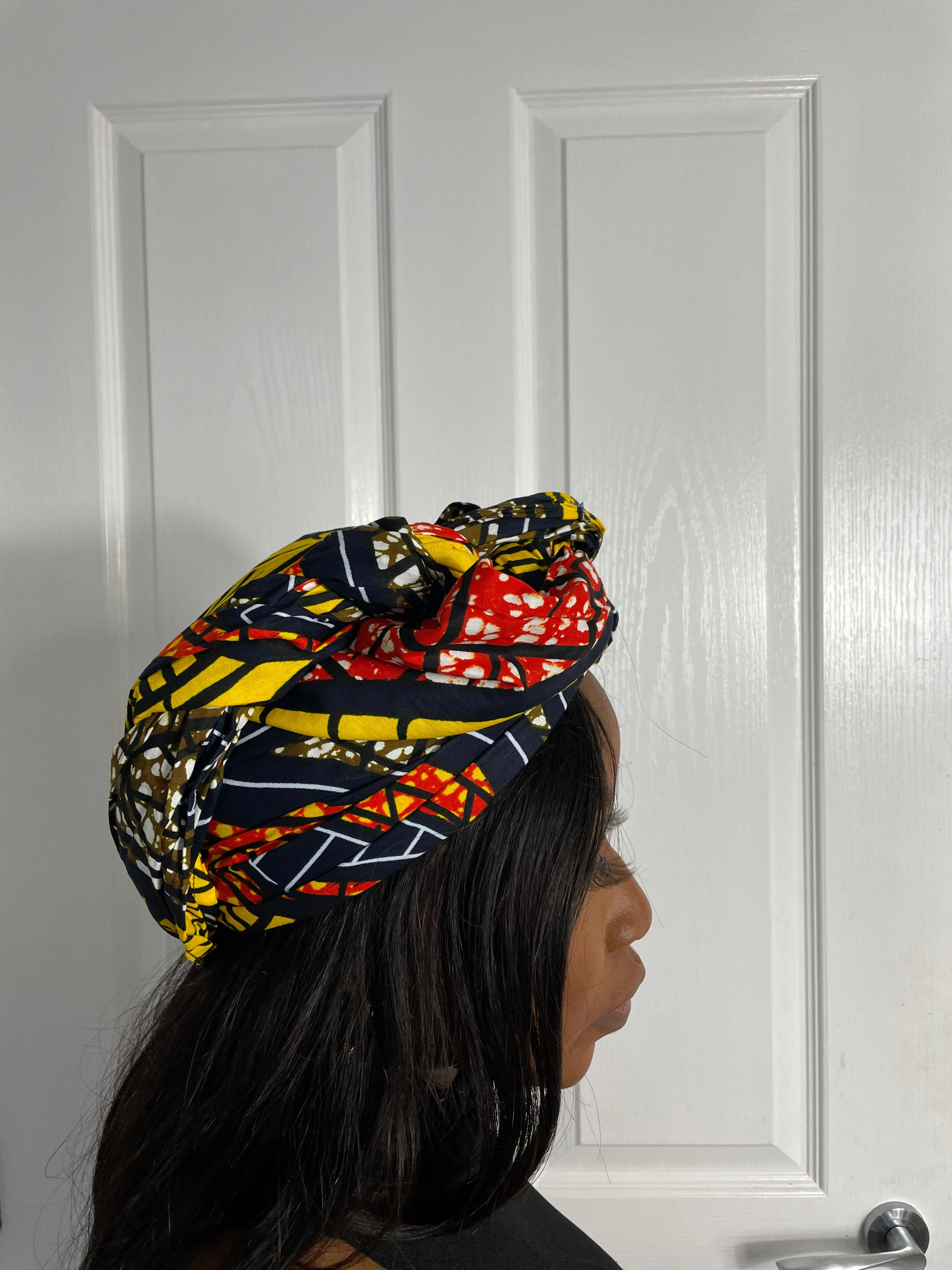 Ayah Yellow and Orange Ankara Headwrap/Scarf