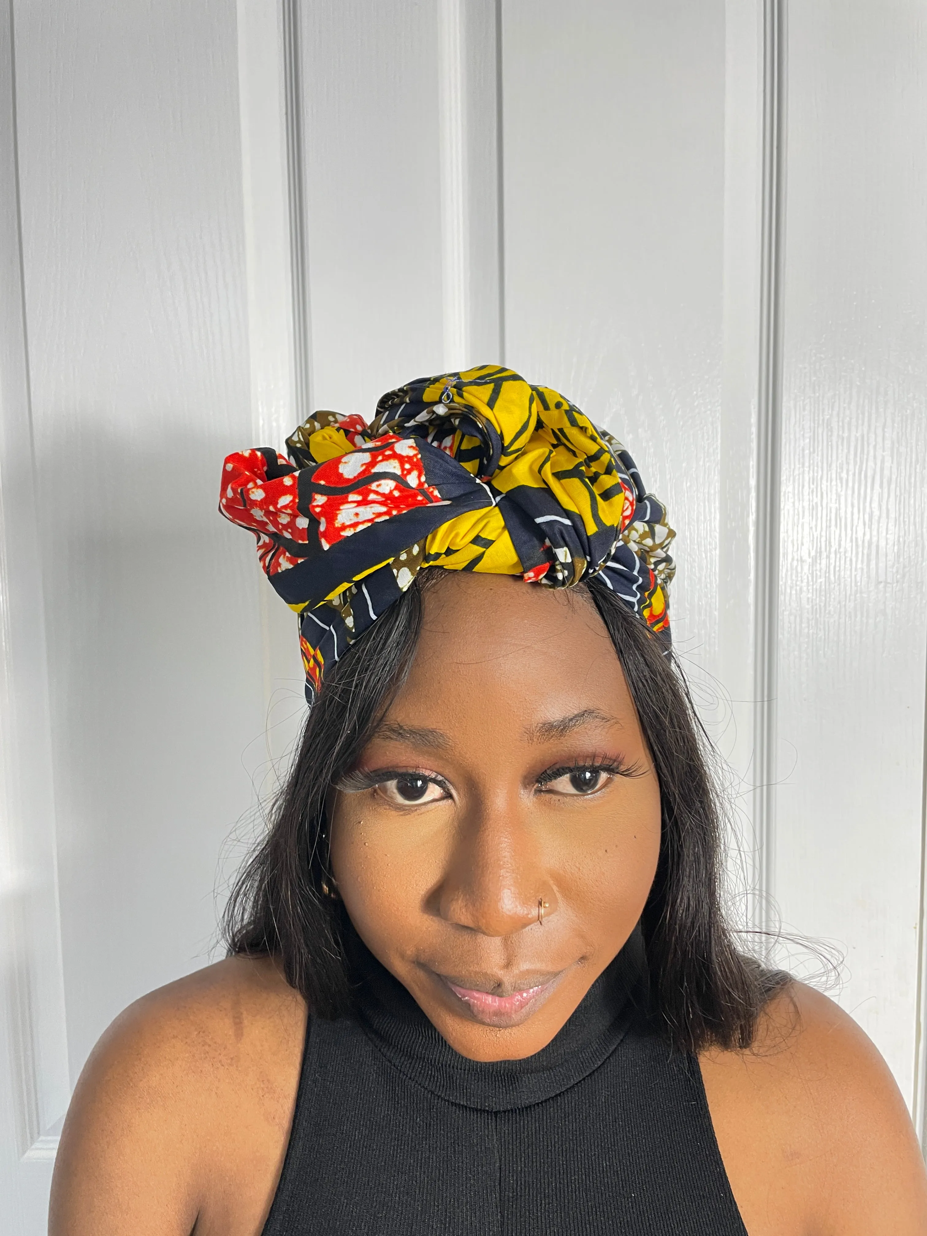 Ayah Yellow and Orange Ankara Headwrap/Scarf