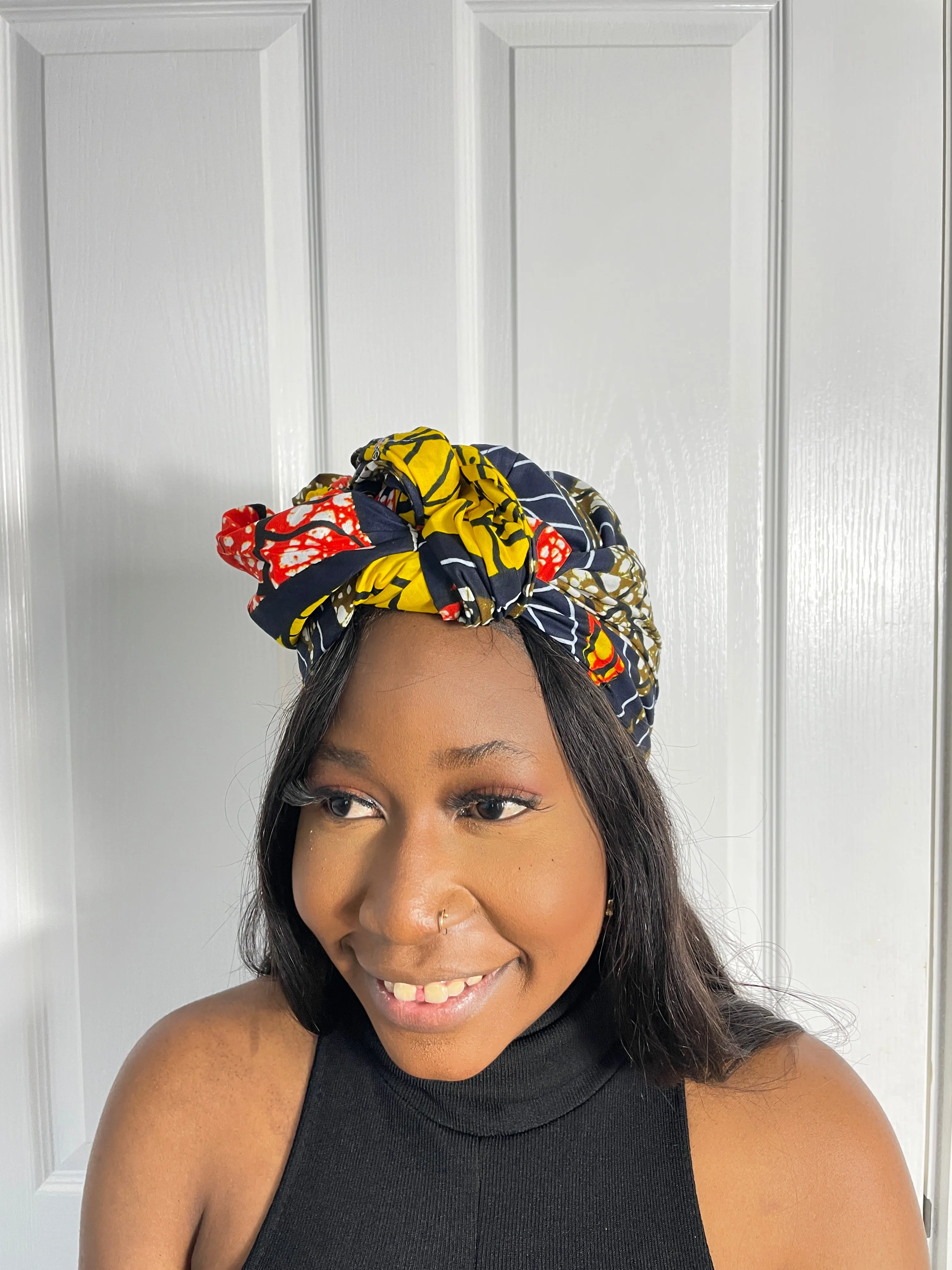 Ayah Yellow and Orange Ankara Headwrap/Scarf