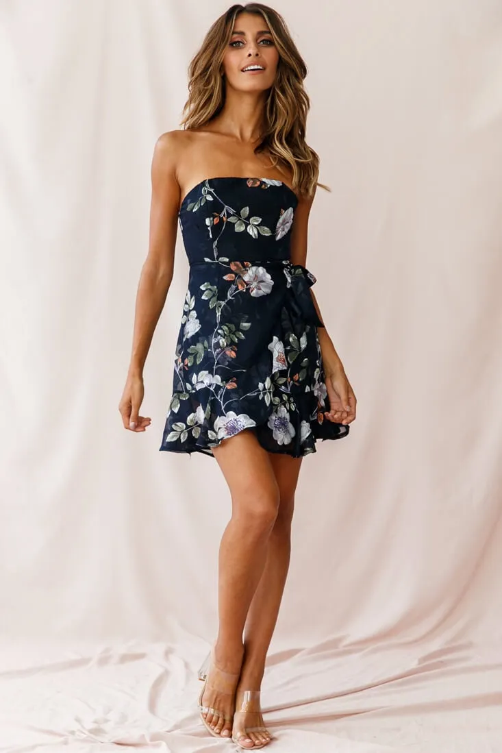 Banksia Bandeau Wrap Dress Navy