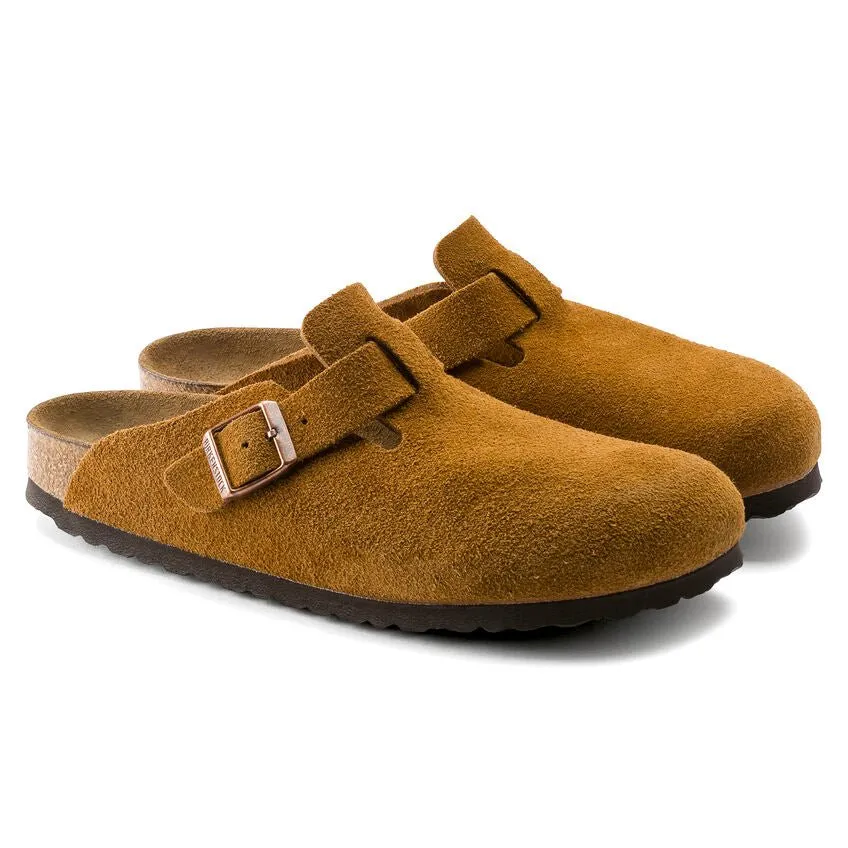 Birkenstock Boston Soft Footbed - Mink Suede