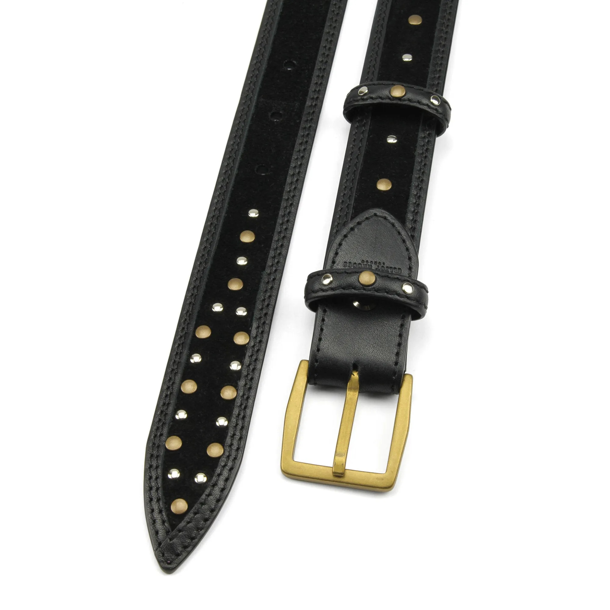 Black Narrow Studded 'Rotten' Belt