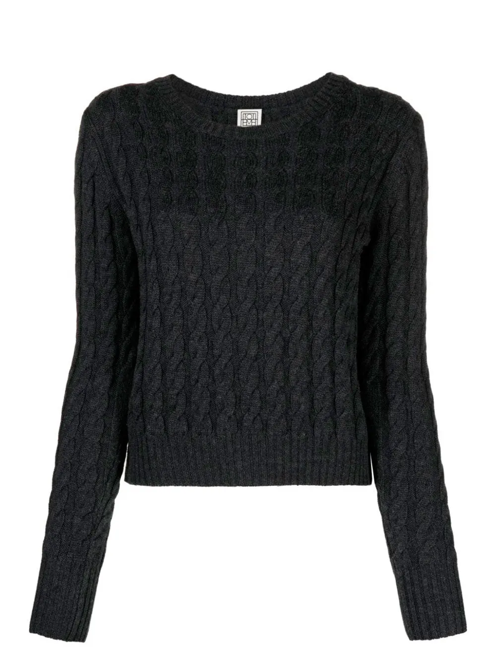 Cable-knit jumper