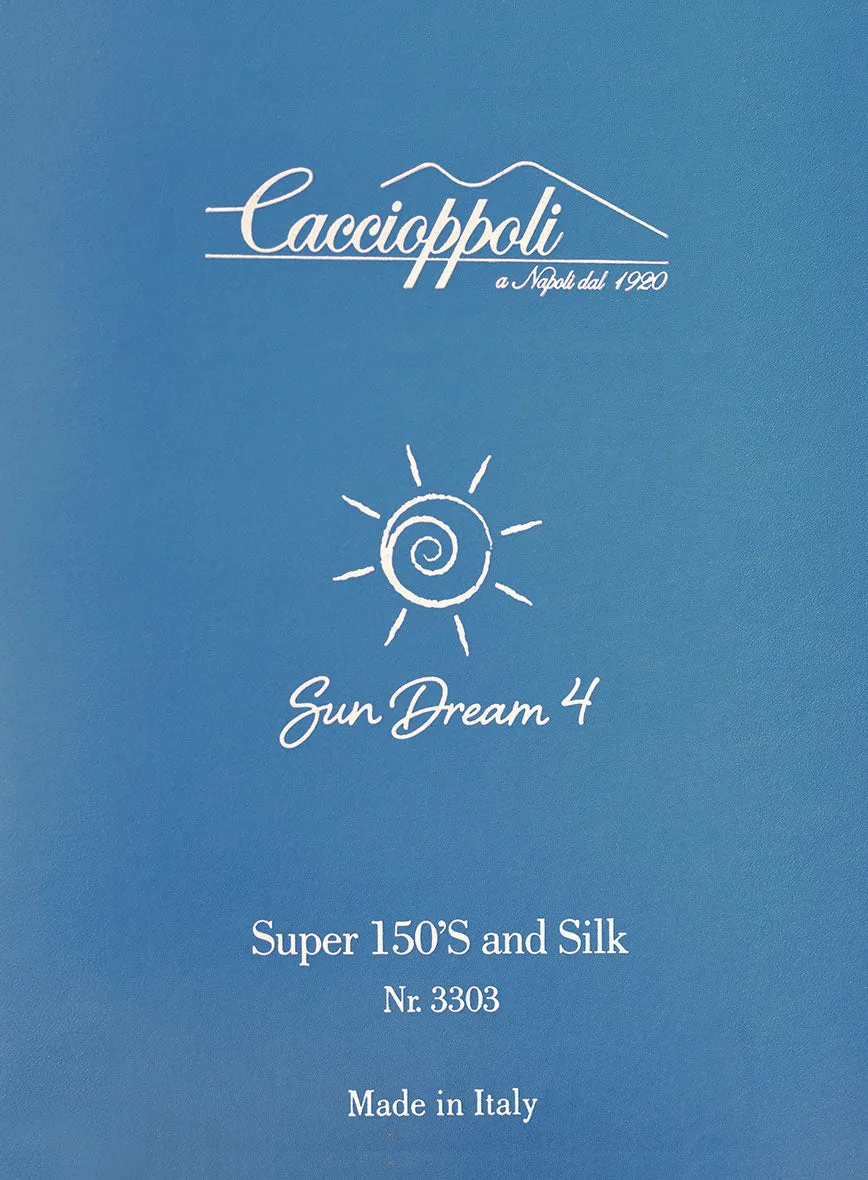 Caccioppoli Sun Dream Ange Blue Wool Silk Pants