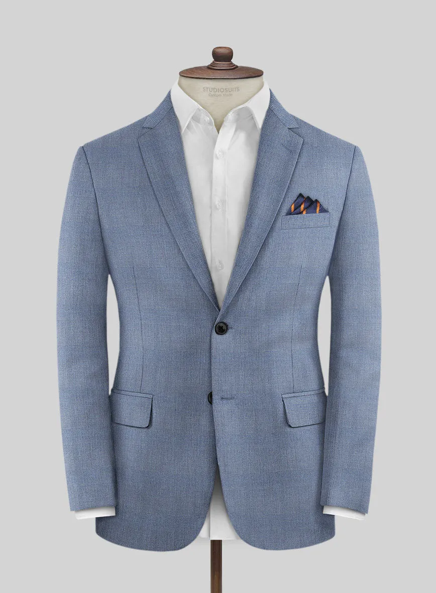 Caccioppoli Sun Dream Ange Blue Wool Silk Suit