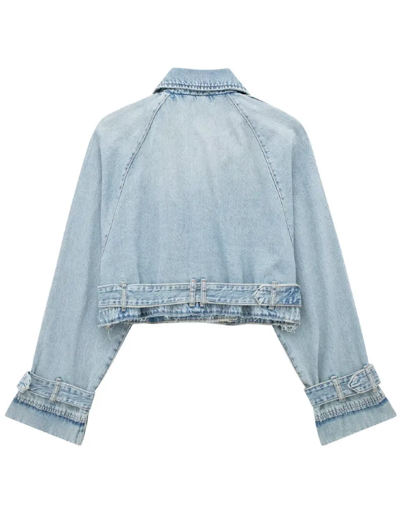 Care Free Bae Cropped Denim Jacket