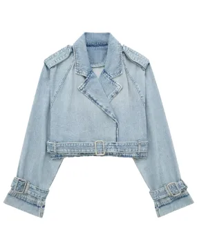 Care Free Bae Cropped Denim Jacket