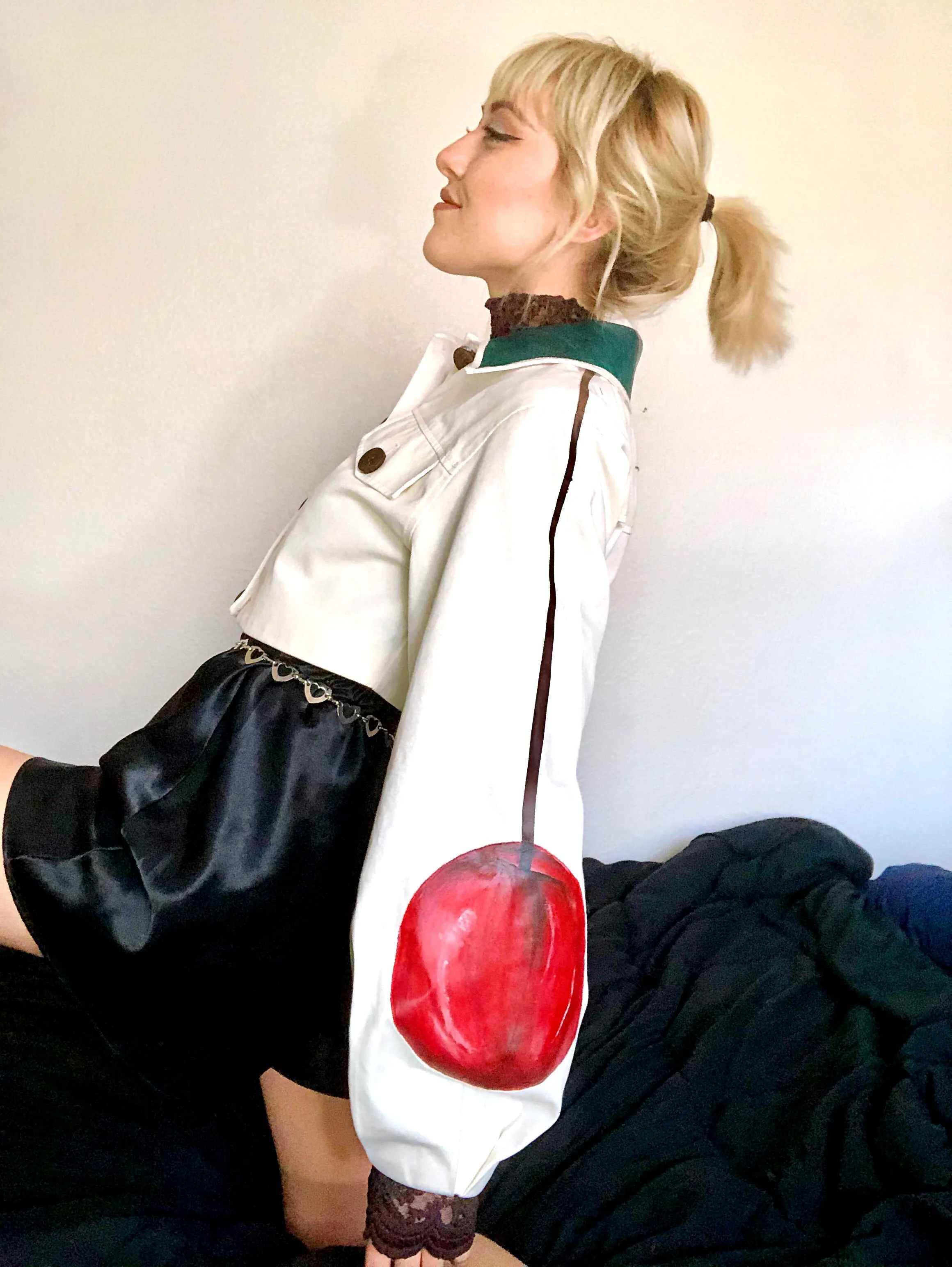 Cherry Sleeve Cropped Jacket