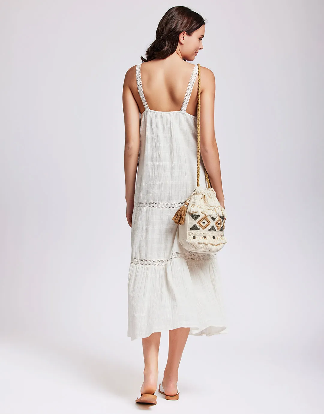 Clotilde Strappy Maxi Dress - White