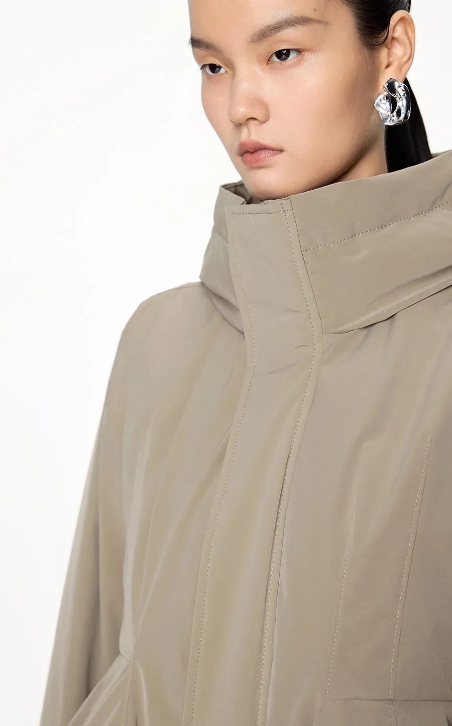 Coat / JNBY Windproof Hooded Down Coat