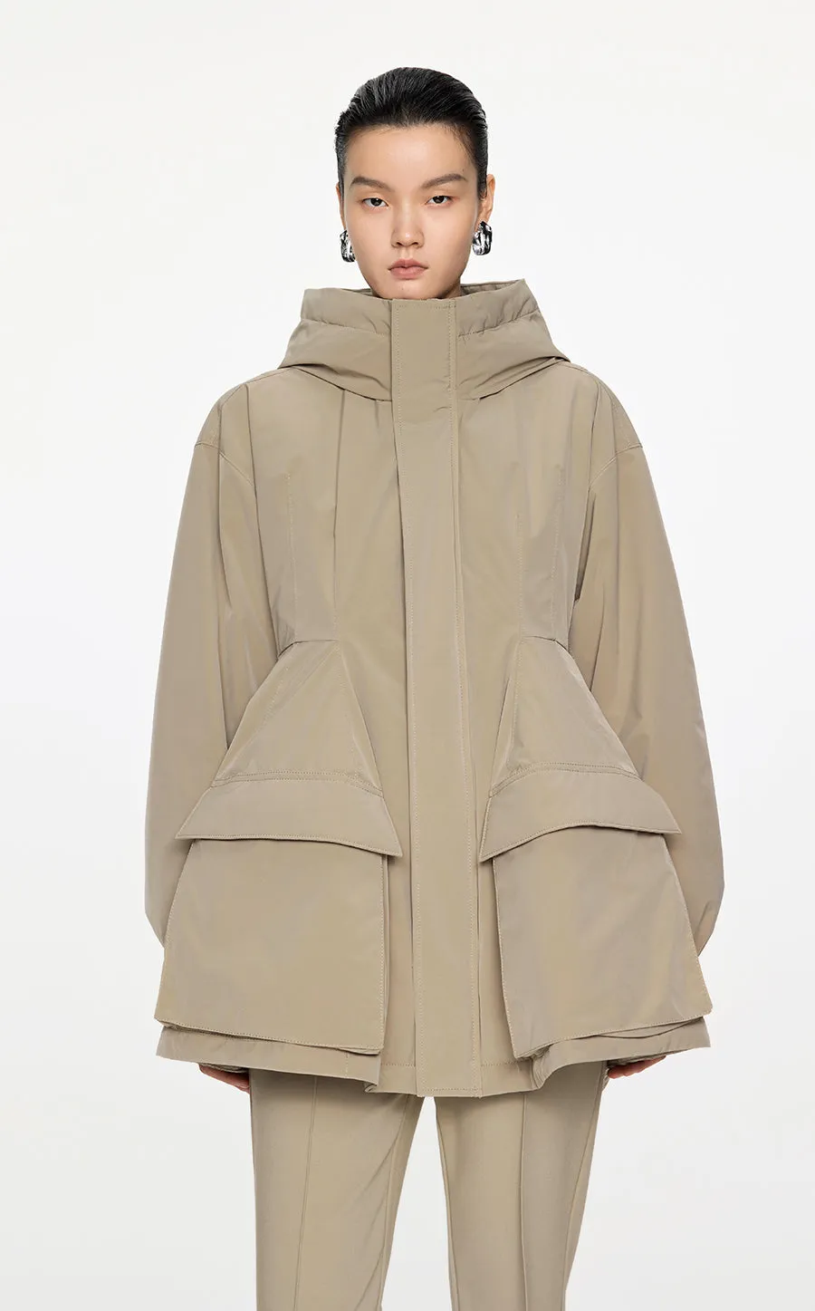 Coat / JNBY Windproof Hooded Down Coat