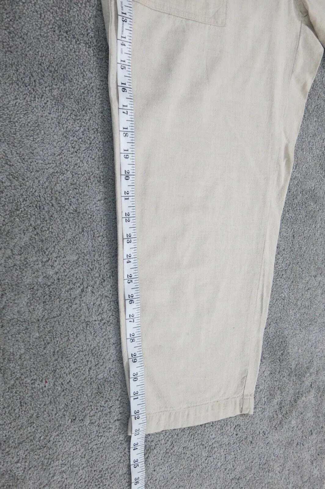 Columbia Sportswear Womens Chino Pant Straight Leg Pockets Off White SZ Medium