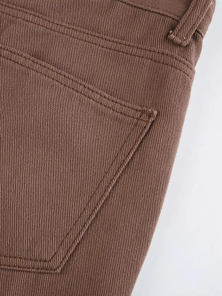 Corduroy Straight Leg Pants