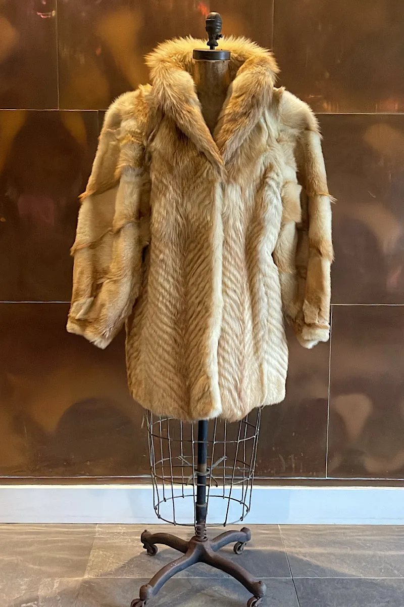 Cream Fox Fur Coat