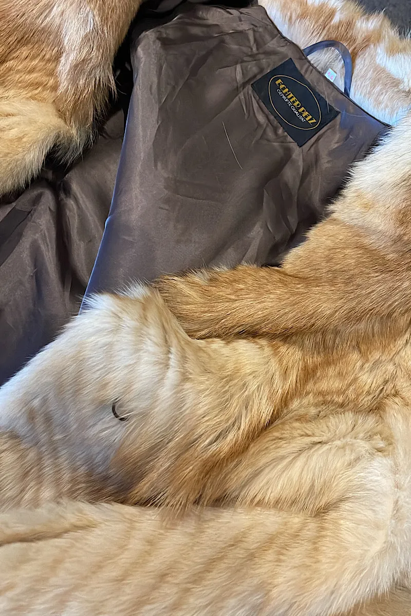 Cream Fox Fur Coat