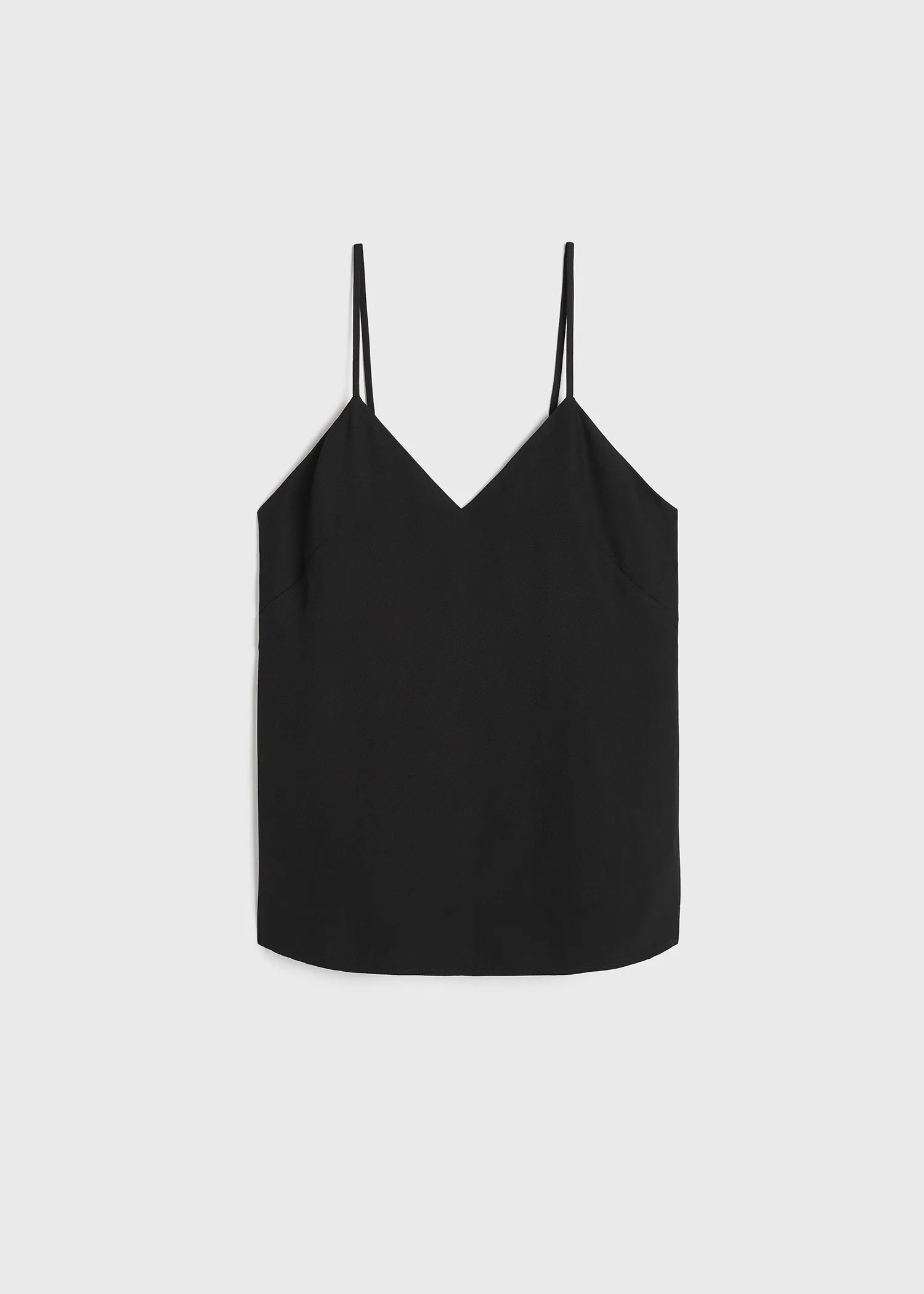 Crepe-back satin cami top black