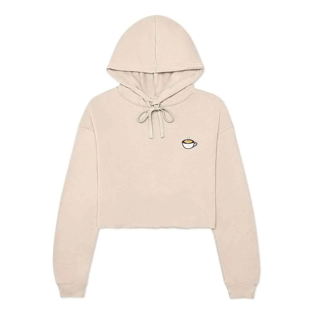 Dalix Cappuccino Cropped Hoodie