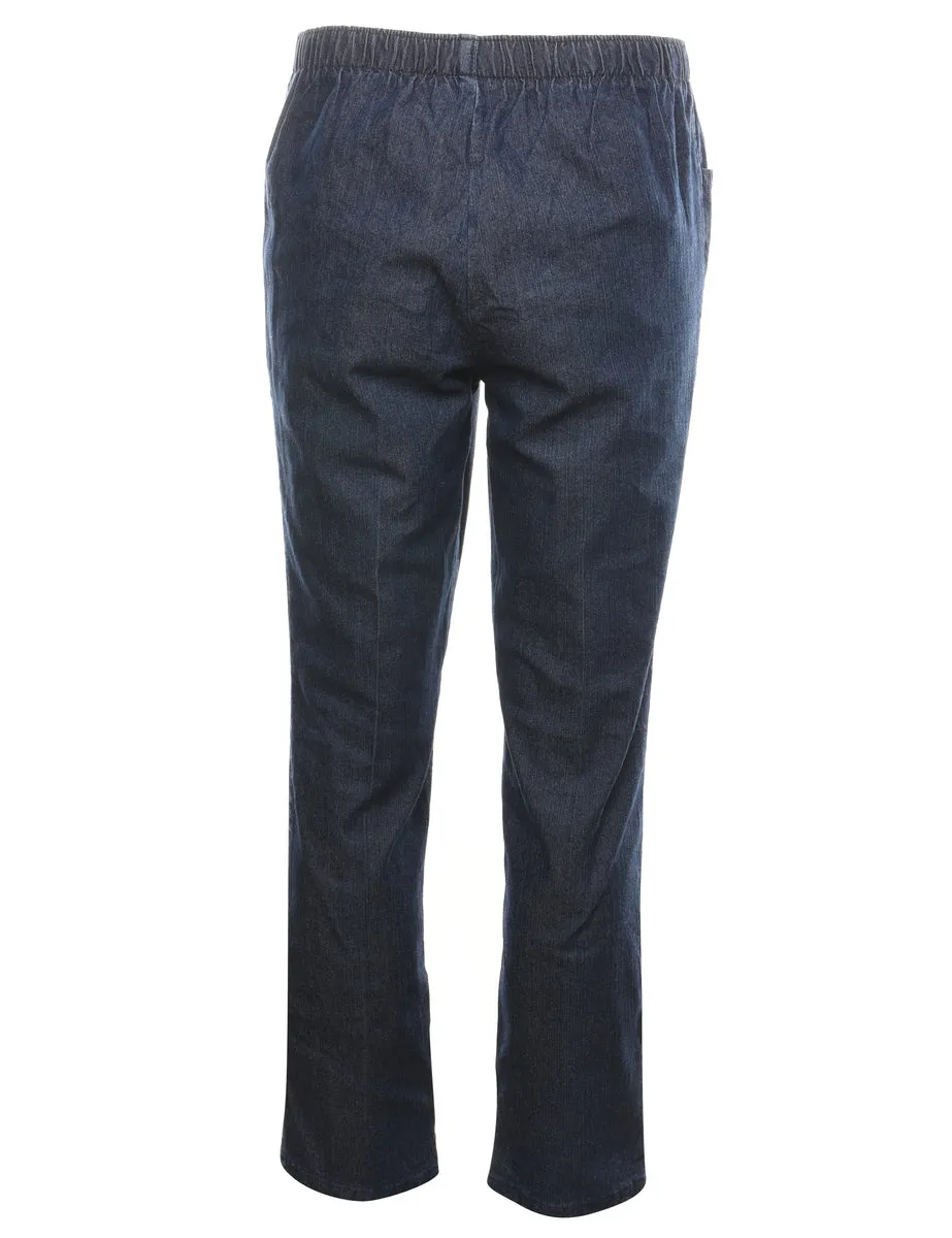 Dark Wash Casual Denim Trousers - W28 L28