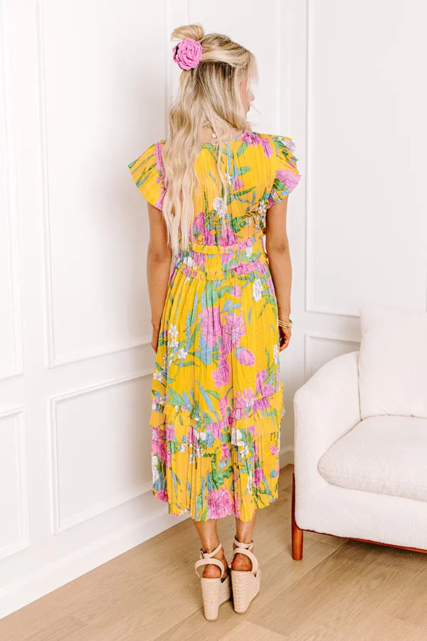 Date Night In Madrid Floral Midi