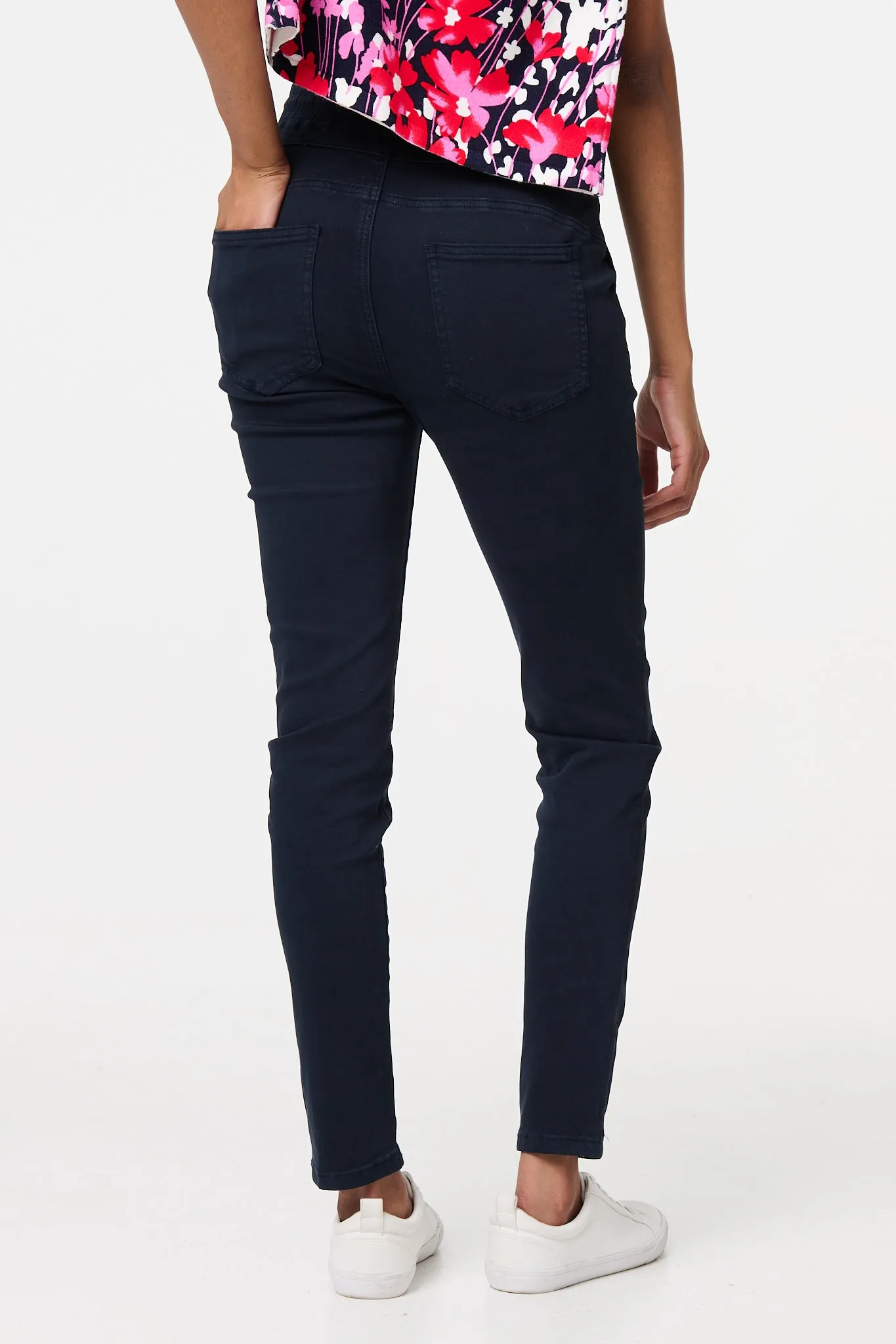 Denim Skinny Ankle Grazer Leggings