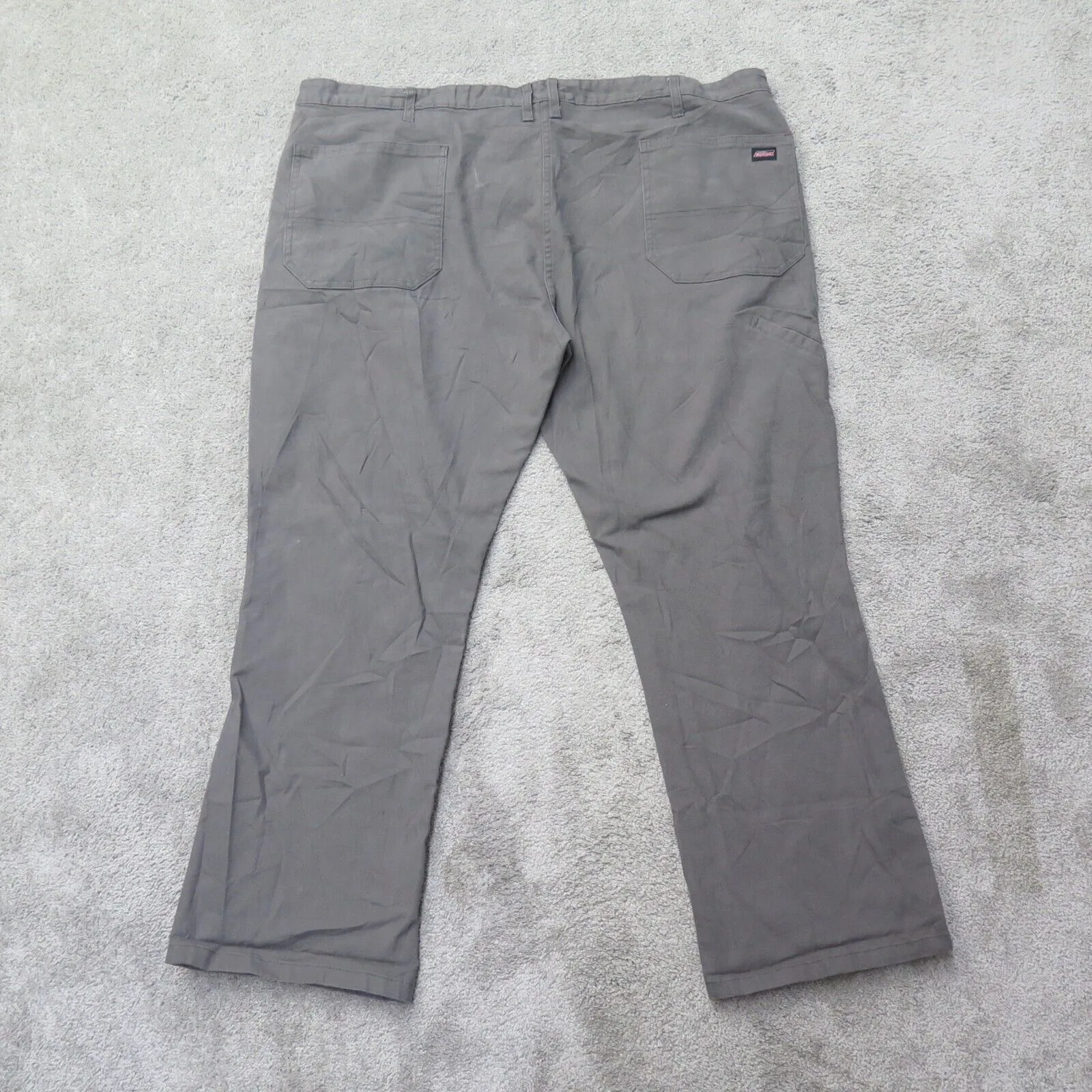 Dickies Pant Mens 40X30 Gray Straight Leg Chino Stretch Cotton Casual Workwear