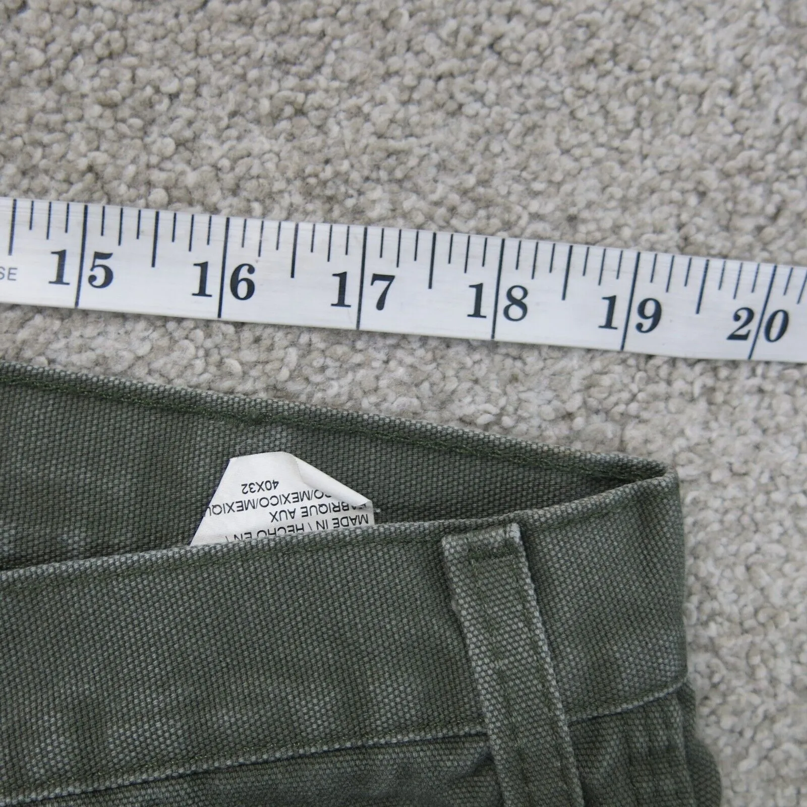 Dickies Pant Mens W40XL32 Green 1939RMS Chino Workwear Stretch Straight Leg