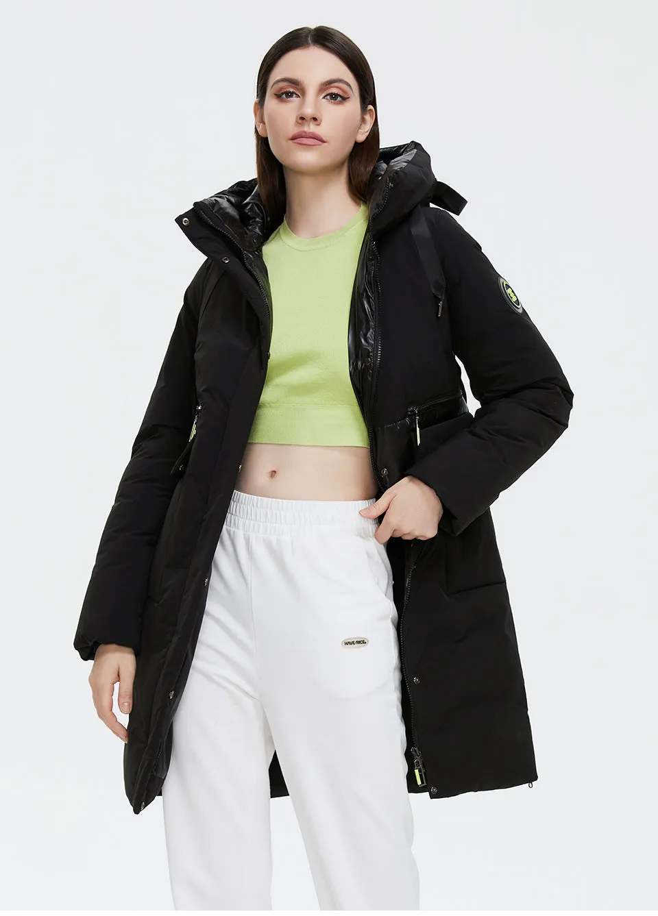 Double Breasted Women's Down Parka Coat