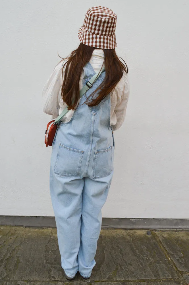 Dr Denim Lydia Stream Light Worn Dungarees