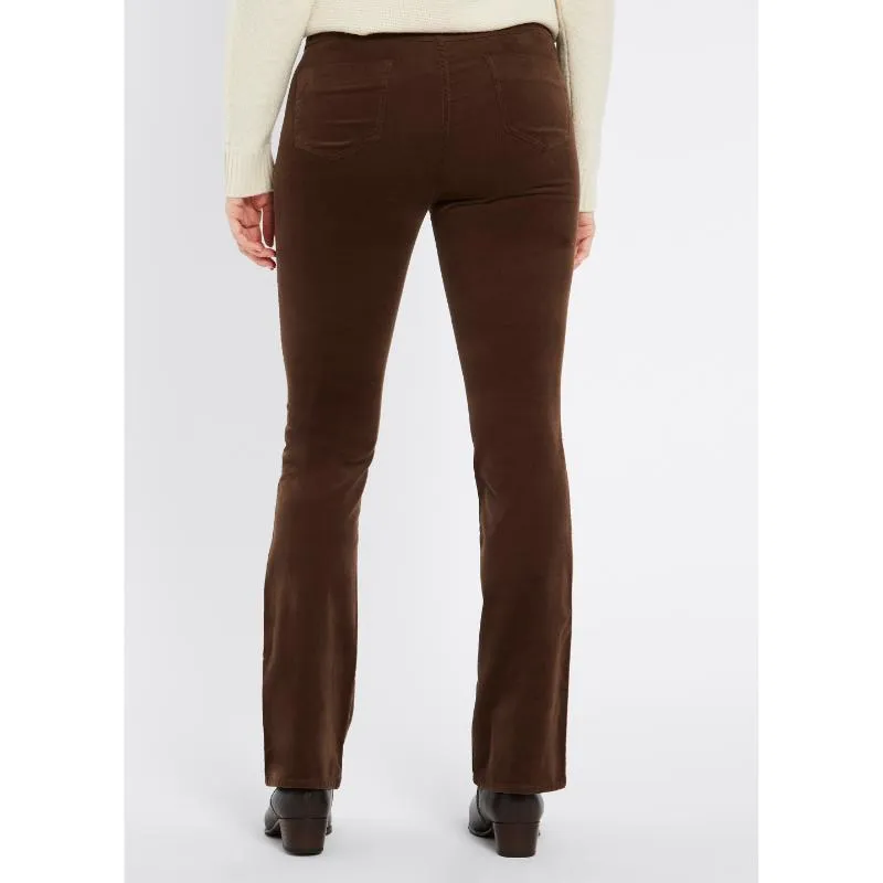 Dubarry Elderflower Ladies Stretch Pincord Bootleg Jeans - Mocha