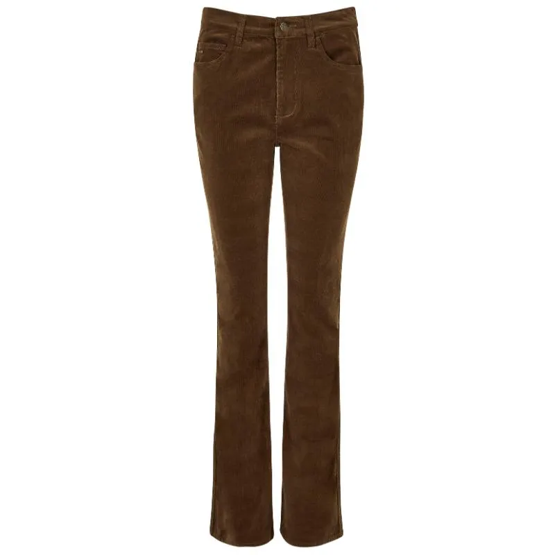 Dubarry Elderflower Ladies Stretch Pincord Bootleg Jeans - Mocha