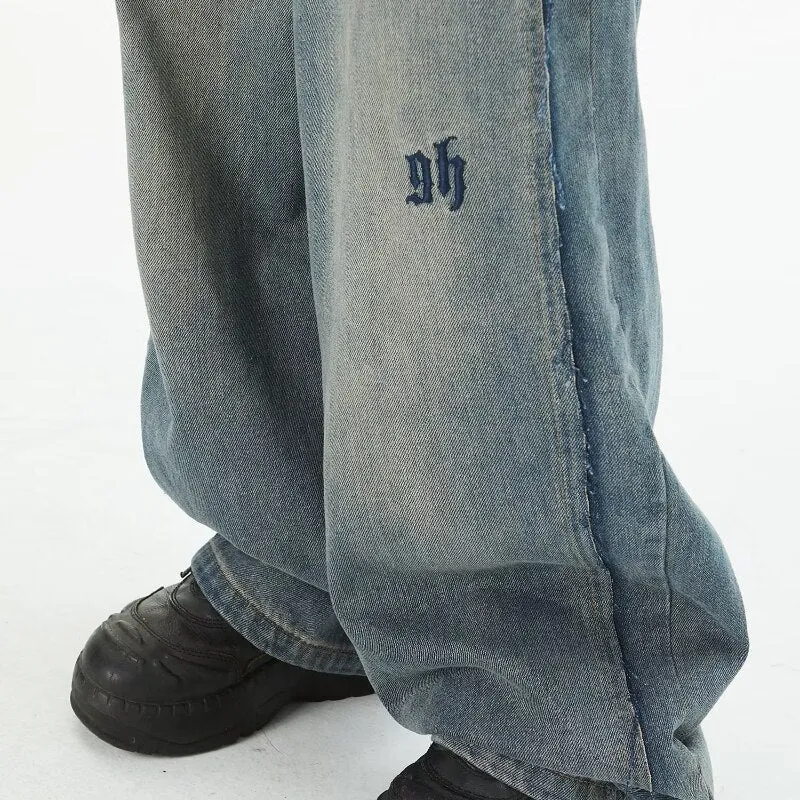 Fashion Punk Baggy Boyfriend Jeans For Women Men Zippers Pockets Y2k Pant Vintage Streetwear Wide Leg Trousers Kop Denim Jeans