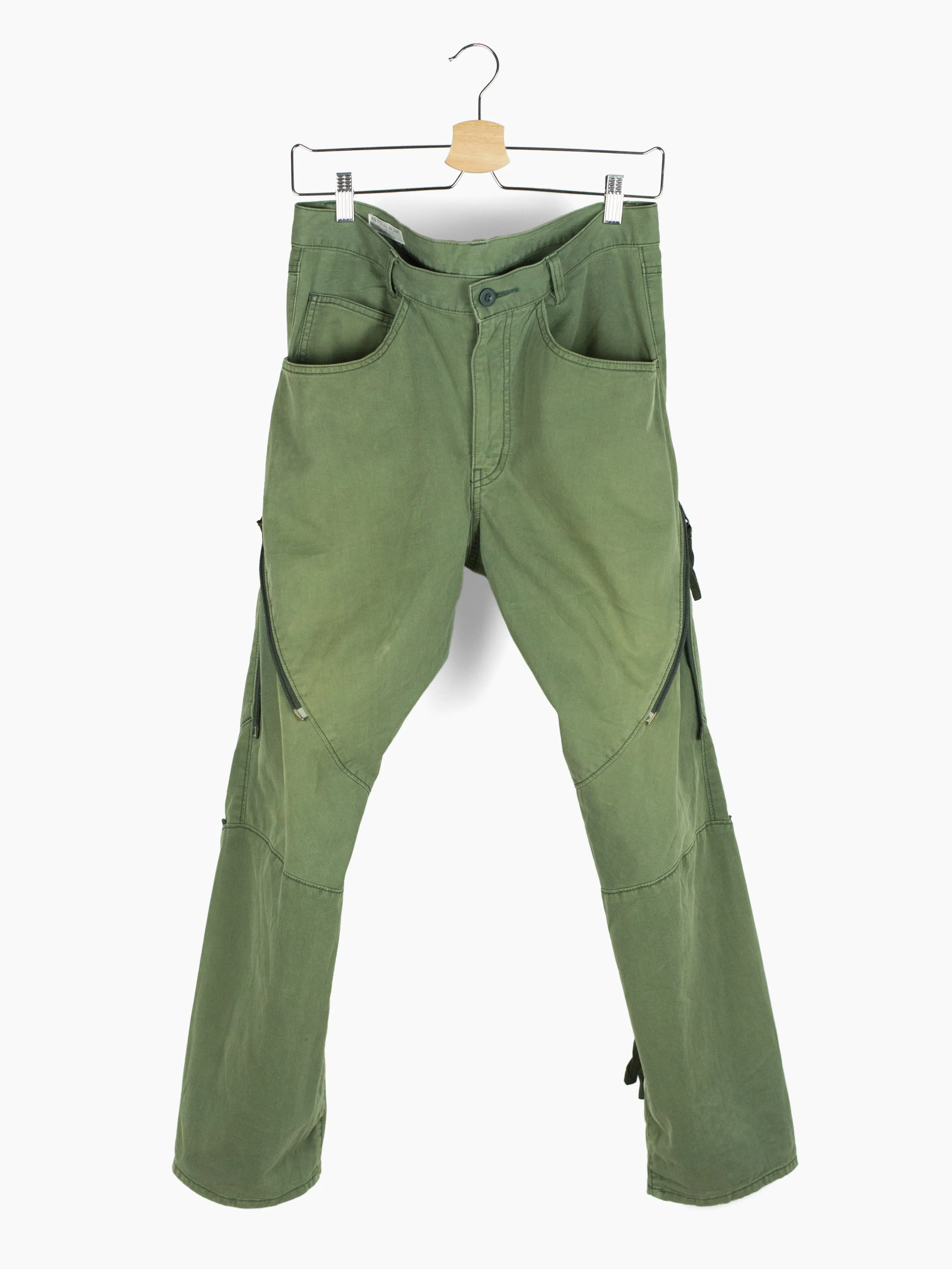 Final Home 90s Olive Zippered Moto Bondage Pant