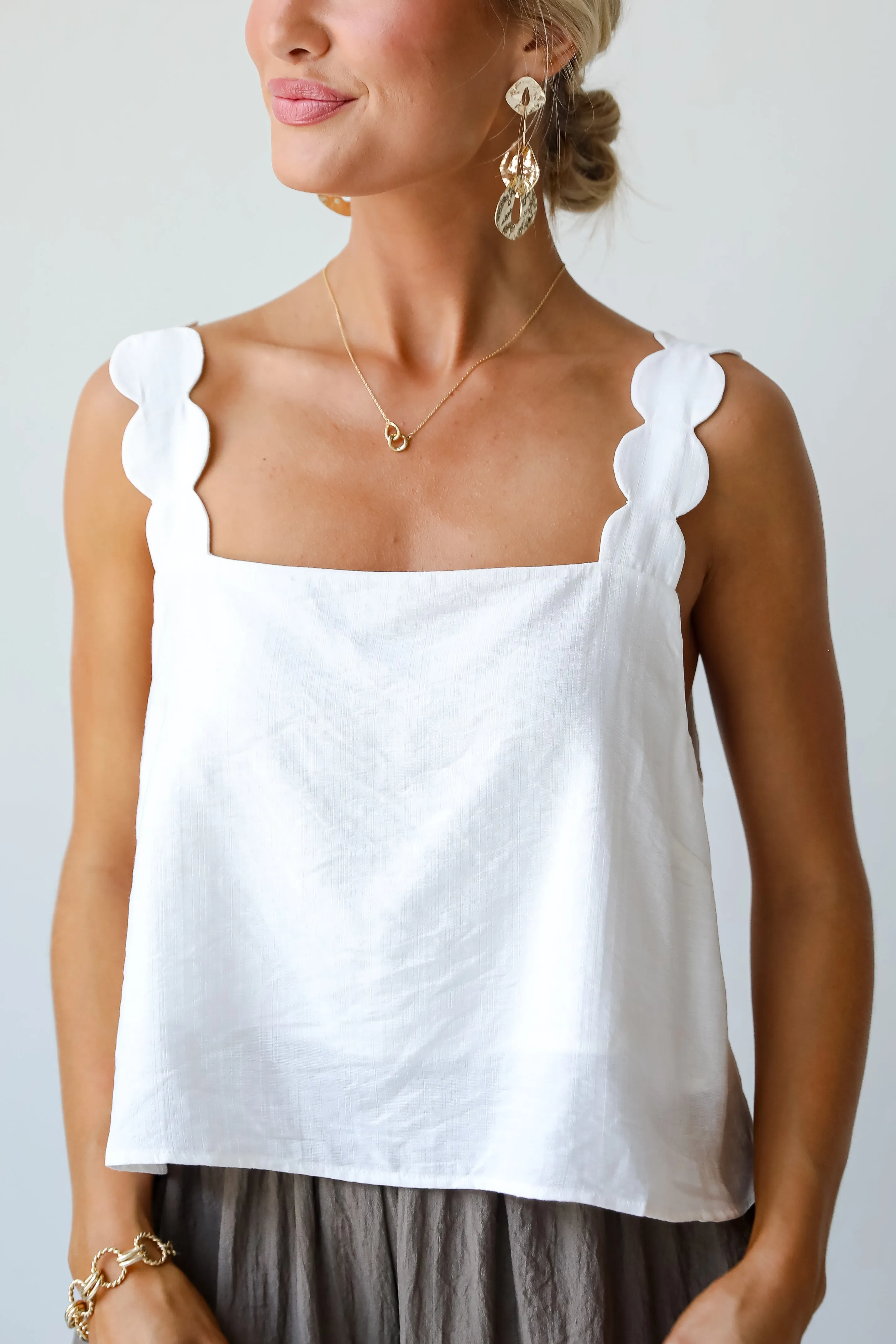 FINAL SALE  - Modern Look White Tank