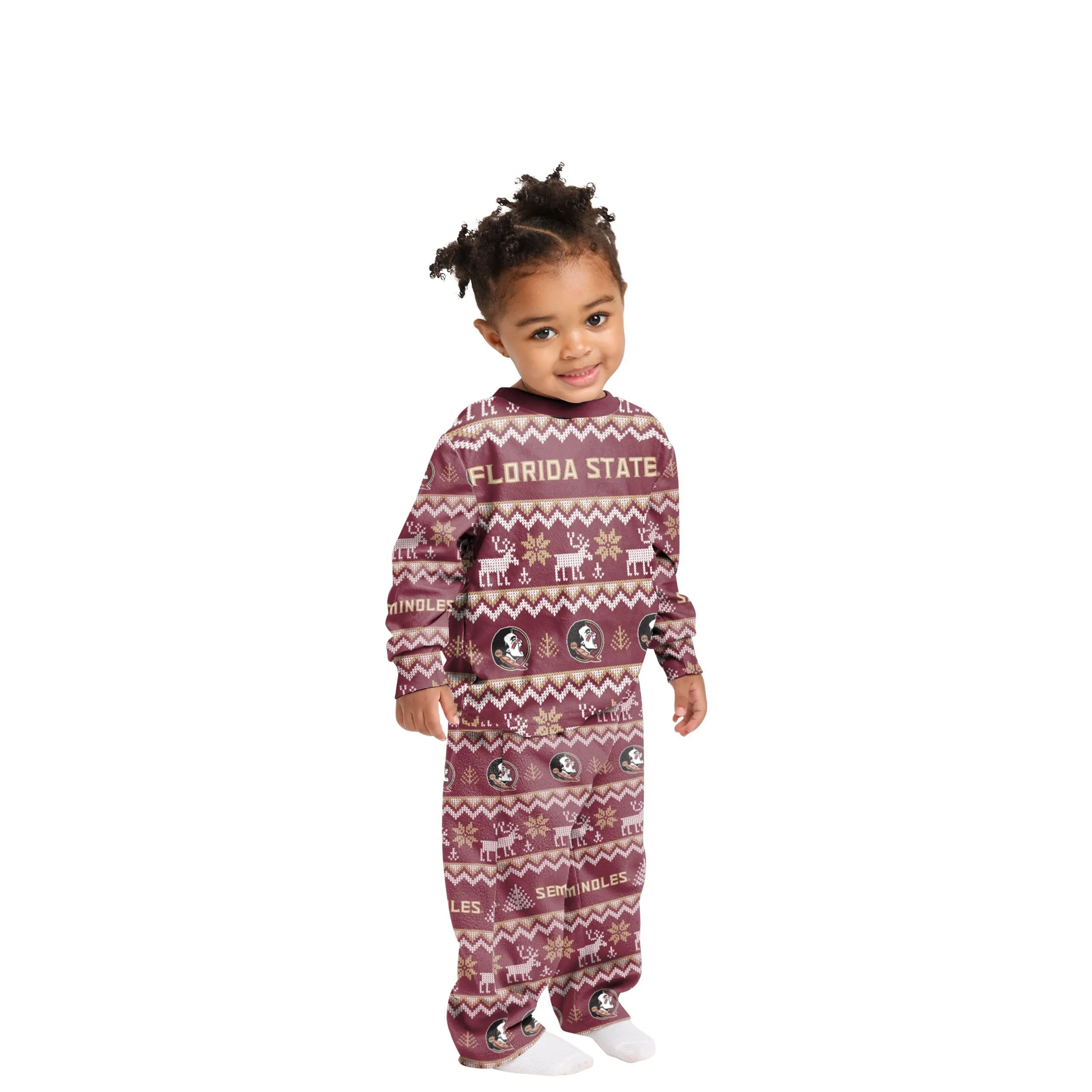 Florida State Seminoles NCAA Ugly Pattern Family Holiday Pajamas