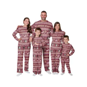 Florida State Seminoles NCAA Ugly Pattern Family Holiday Pajamas