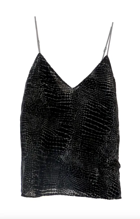 Frame - Croc Cami in Noir