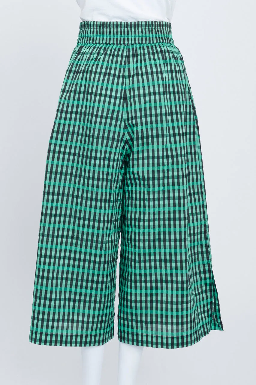 Green and Black Gingham Trousers