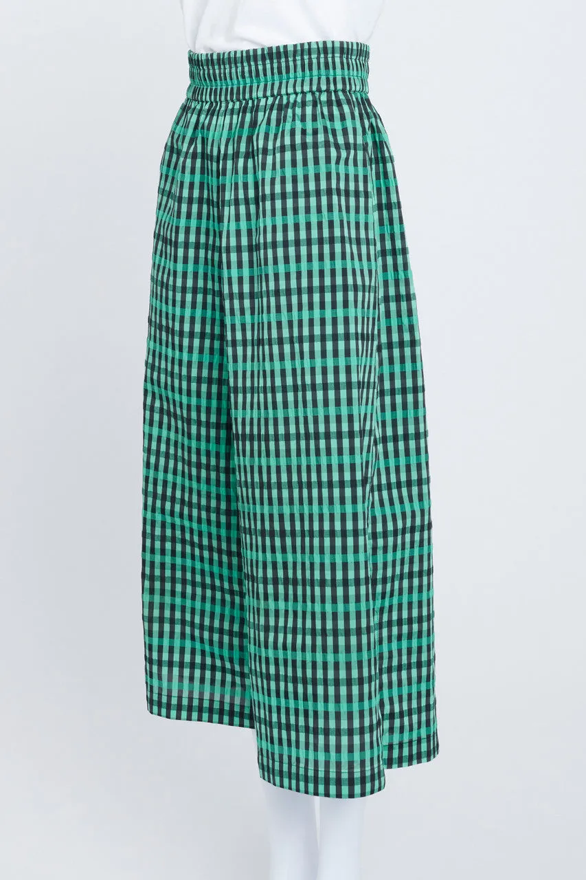 Green and Black Gingham Trousers