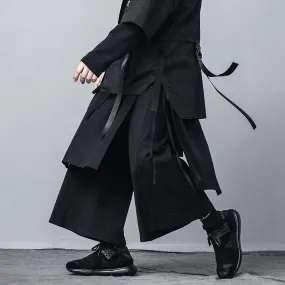 Harajuku Oversized Pants Tactics Wind Leg Pant Streetwear Black Joggers Trousers Loose Sweat Pants One Size DG540