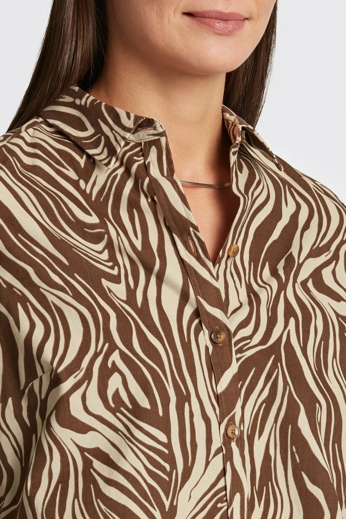 Haven Abstract Zebra Corduroy Shirt