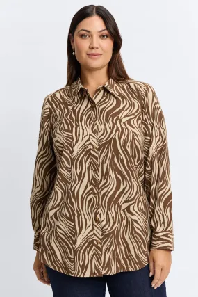 Haven Plus Abstract Zebra Corduroy Shirt